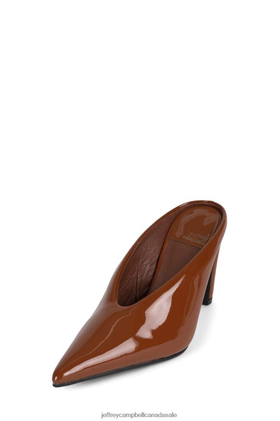 BUZZING Women Tan Patent PLRNJH124 Jeffrey Campbell Heeled Pump