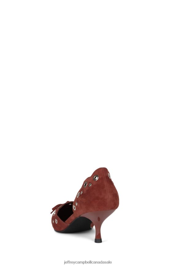 GRATIFIED Women Rust Suede Silver PLRNJH1394 Jeffrey Campbell Heeled Pump