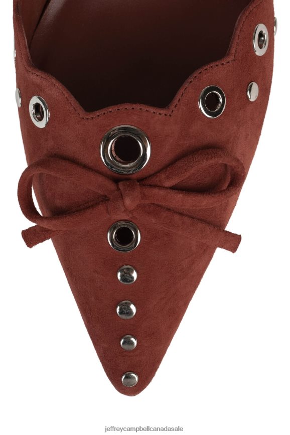 GRATIFIED Women Rust Suede Silver PLRNJH1394 Jeffrey Campbell Heeled Pump