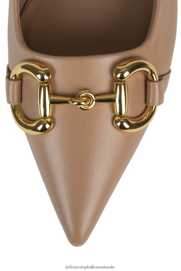 HAPPY-HOUR Women Natural Gold PLRNJH49 Jeffrey Campbell Heeled Pump
