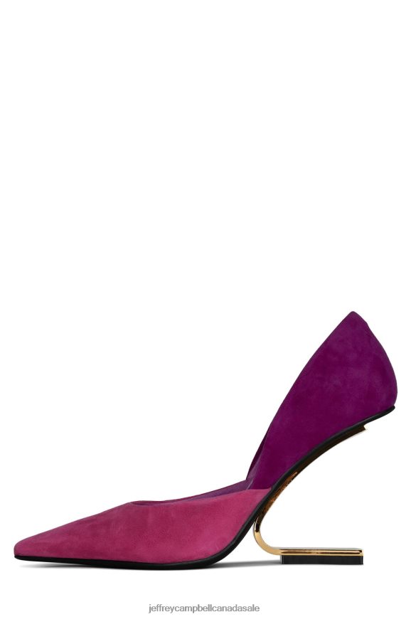 JULIETTE Women Fuchsia Suede Combo PLRNJH1339 Jeffrey Campbell Heeled Pump