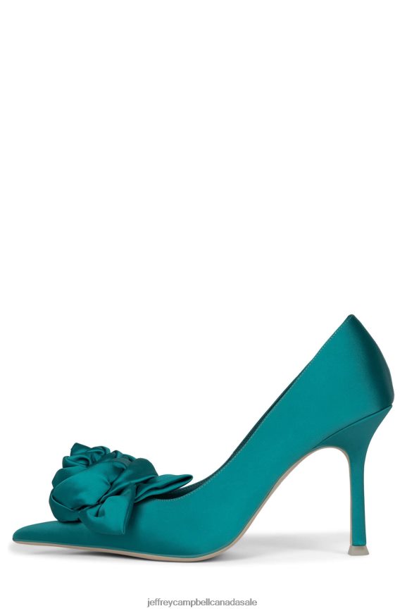 LA-FLEUR Women Turquoise Satin PLRNJH1347 Jeffrey Campbell Heeled Pump