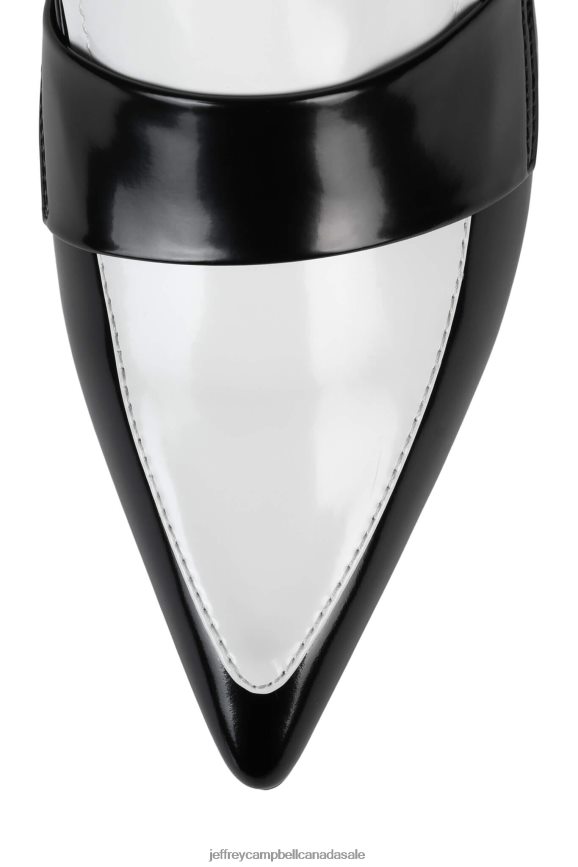 LITERATURE Women Black White Box PLRNJH1388 Jeffrey Campbell Heeled Pump