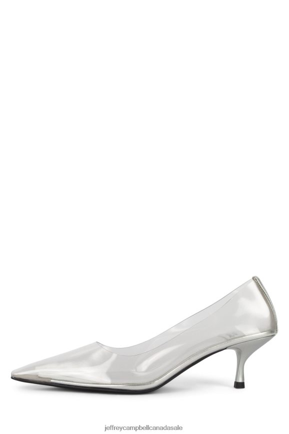 MAGNIFIQUE Women Clear Silver PLRNJH1351 Jeffrey Campbell Heeled Pump