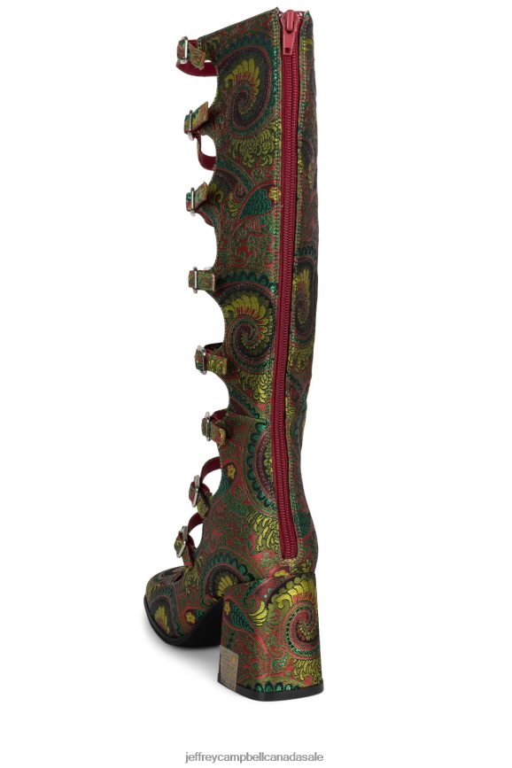 MONSIEUR Women Green Paisley PLRNJH1328 Jeffrey Campbell Heeled Pump