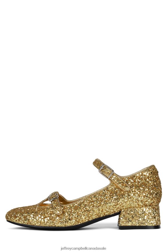 MUSICAL Women Gold Glitter PLRNJH1399 Jeffrey Campbell Heeled Pump