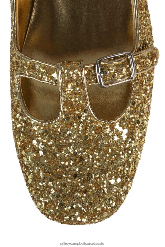 MUSICAL Women Gold Glitter PLRNJH1399 Jeffrey Campbell Heeled Pump