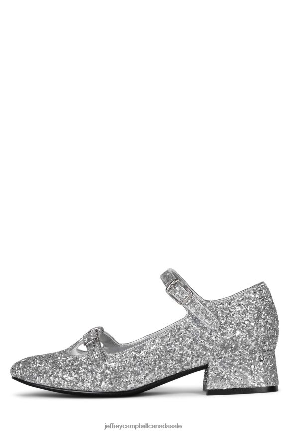 MUSICAL Women Silver Glitter PLRNJH1398 Jeffrey Campbell Heeled Pump