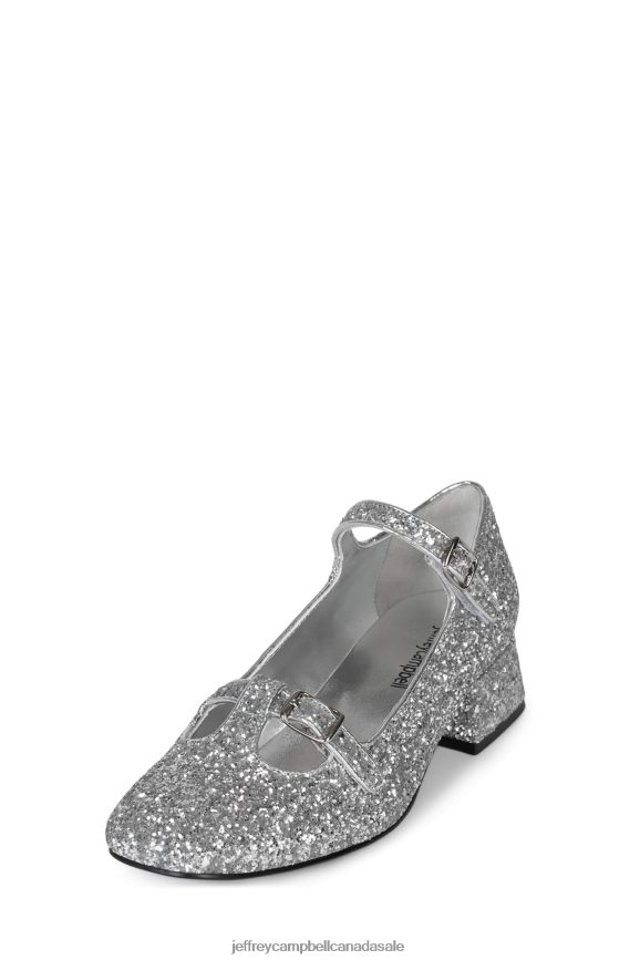 MUSICAL Women Silver Glitter PLRNJH1398 Jeffrey Campbell Heeled Pump
