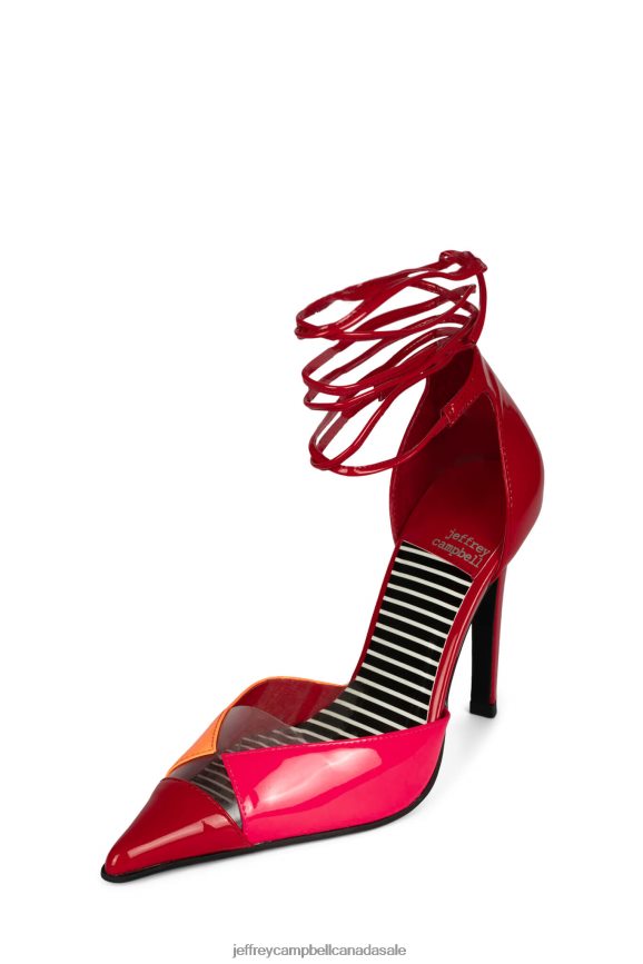 OVIO Women Bright Stripe Multi PLRNJH1367 Jeffrey Campbell Heeled Pump