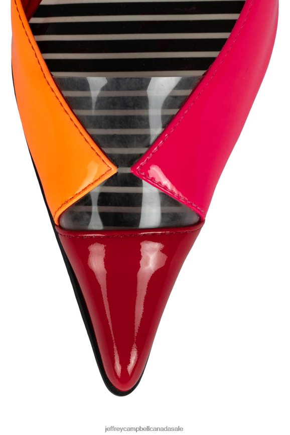 OVIO Women Bright Stripe Multi PLRNJH1367 Jeffrey Campbell Heeled Pump