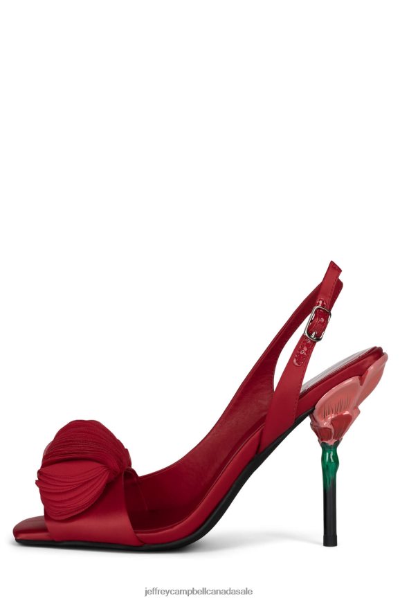 ROSING Women Red Satin PLRNJH1314 Jeffrey Campbell Heeled Pump