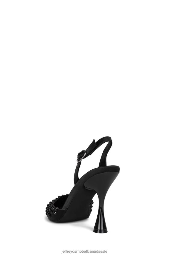 SHINER Women Black Satin Black PLRNJH1350 Jeffrey Campbell Heeled Pump