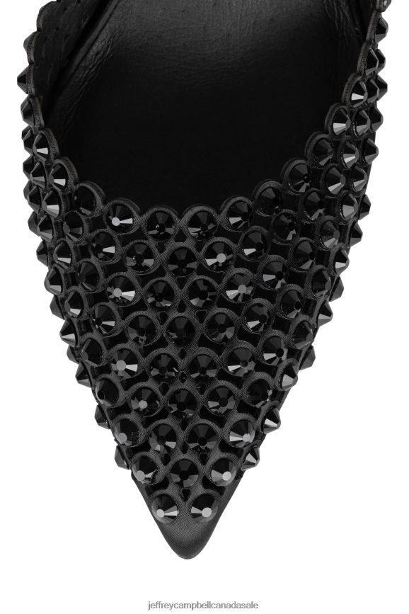 SHINER Women Black Satin Black PLRNJH1350 Jeffrey Campbell Heeled Pump