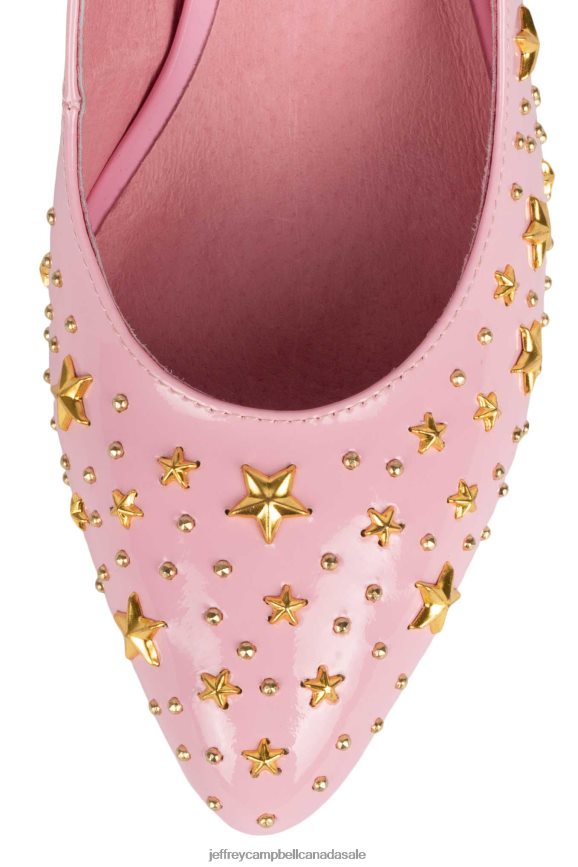 STARGAZING Women Pink Patent Gold PLRNJH1374 Jeffrey Campbell Heeled Pump