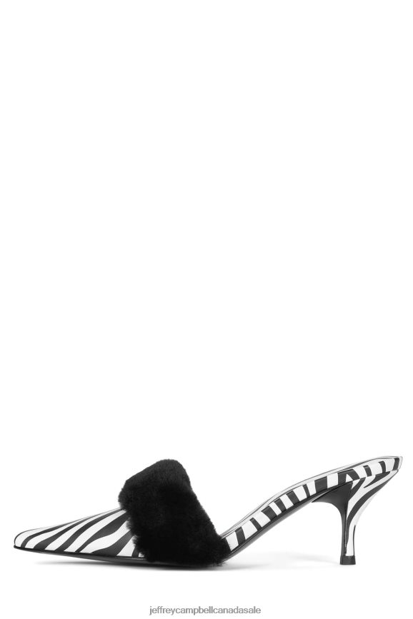 TASTEFUL Women Black White Zebra PLRNJH1321 Jeffrey Campbell Heeled Pump