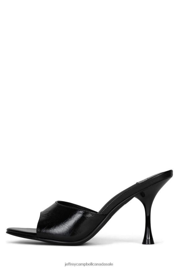 AGENT Women Black Crinkle PLRNJH104 Jeffrey Campbell Heeled Sandal