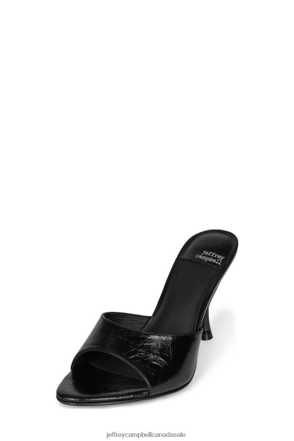 AGENT Women Black Crinkle PLRNJH104 Jeffrey Campbell Heeled Sandal