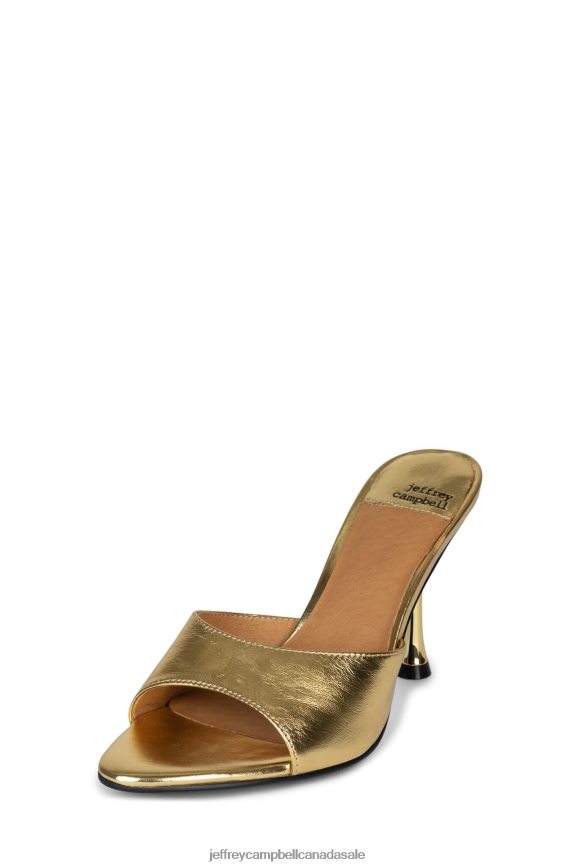 AGENT Women Gold Metallic PLRNJH105 Jeffrey Campbell Heeled Sandal