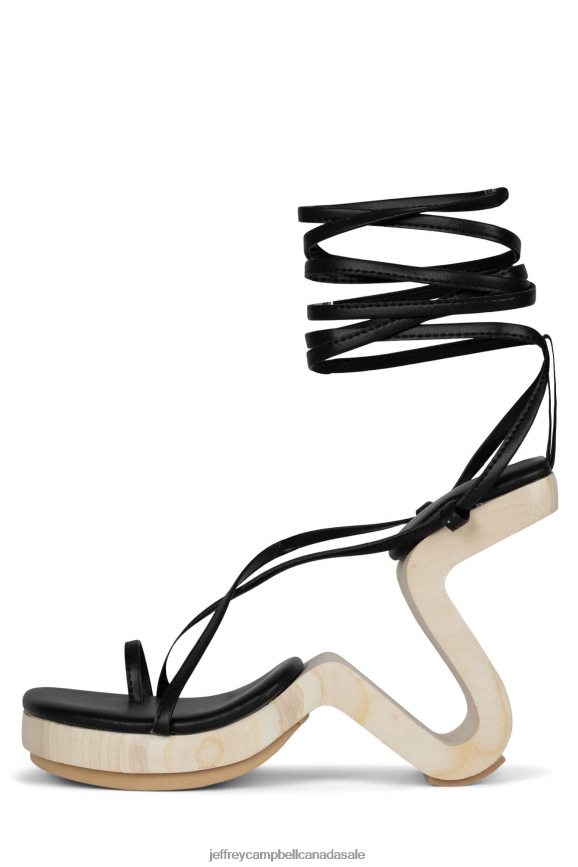ALL-THAT Women Black PLRNJH1525 Jeffrey Campbell Heeled Sandal