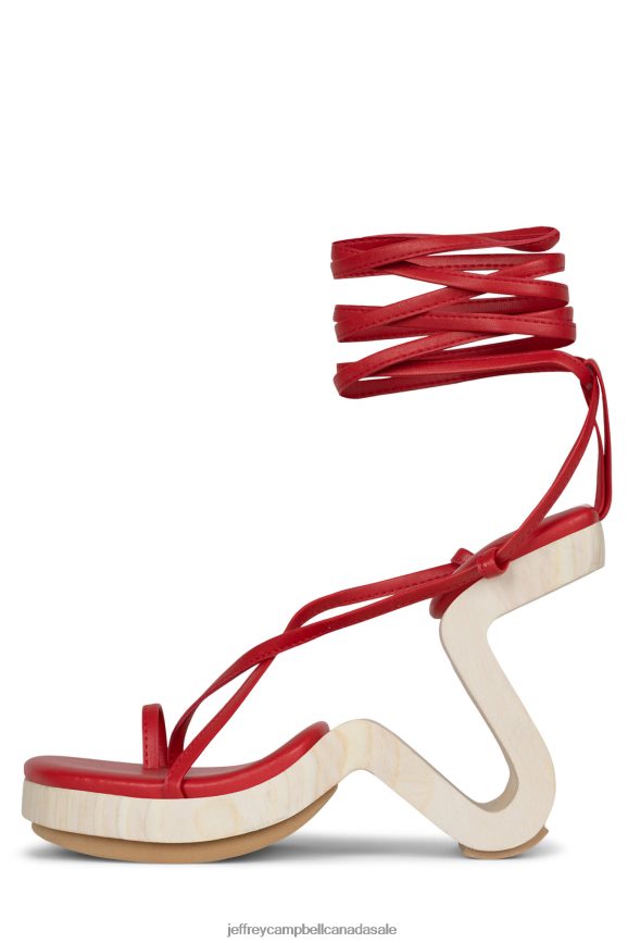 ALL-THAT Women Red PLRNJH1527 Jeffrey Campbell Heeled Sandal