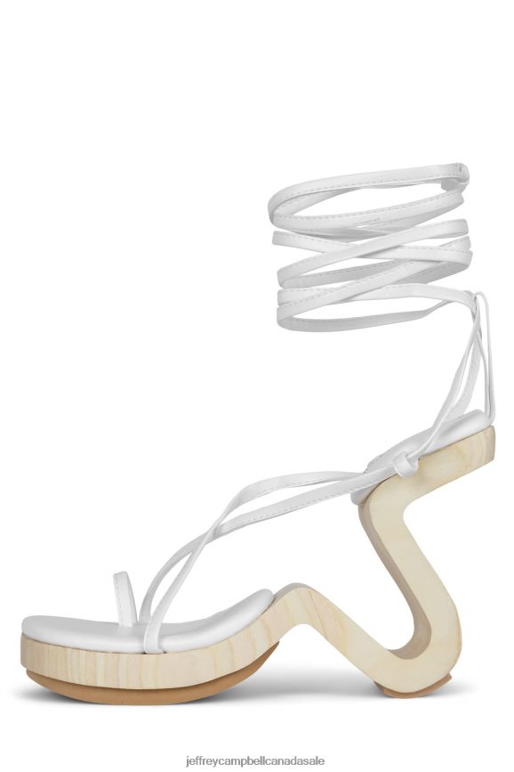 ALL-THAT Women White PLRNJH1524 Jeffrey Campbell Heeled Sandal