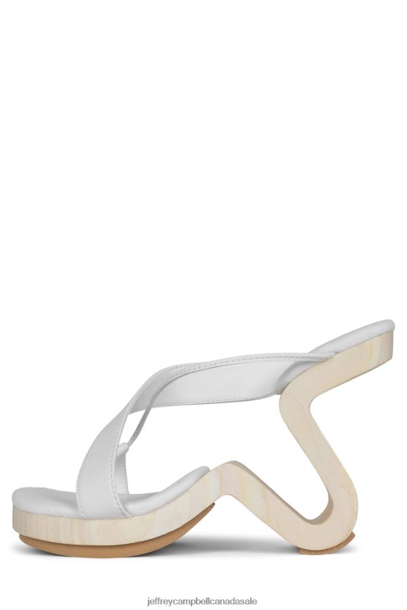ARBELOS Women White PLRNJH116 Jeffrey Campbell Heeled Sandal