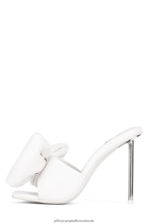 BOW-DOWN Women White PLRNJH1534 Jeffrey Campbell Heeled Sandal