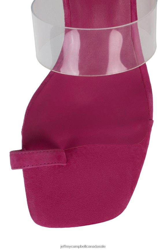 CALCULATE Women Fuchsia Suede Gold PLRNJH1467 Jeffrey Campbell Heeled Sandal