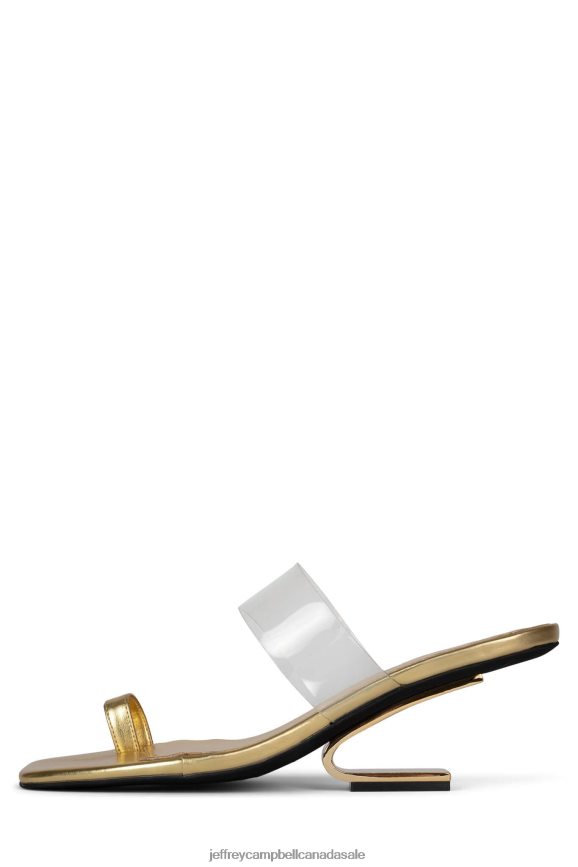 CALCULATE Women Gold PLRNJH1465 Jeffrey Campbell Heeled Sandal
