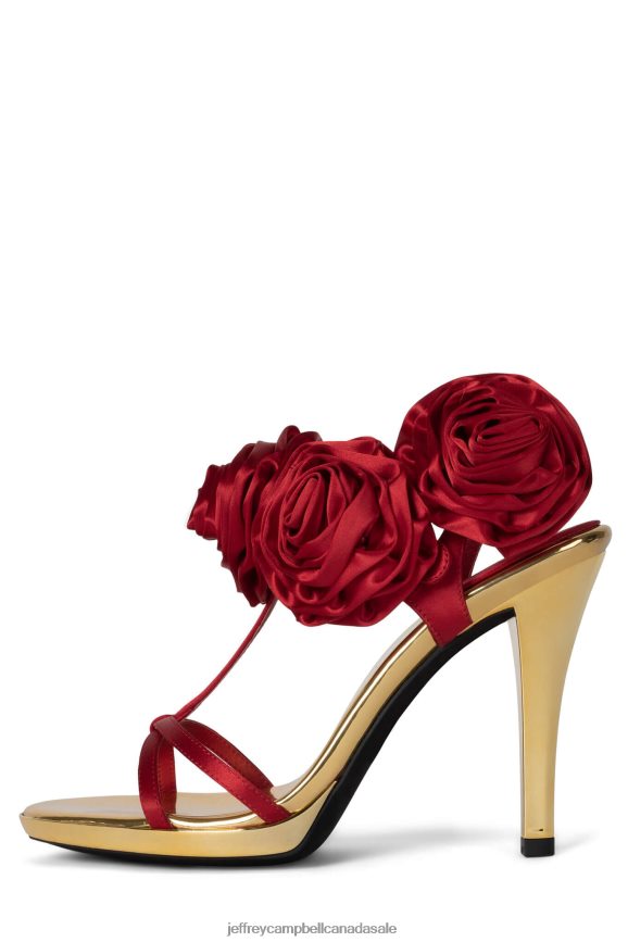 CAMELLIA Women Red Gold PLRNJH1432 Jeffrey Campbell Heeled Sandal