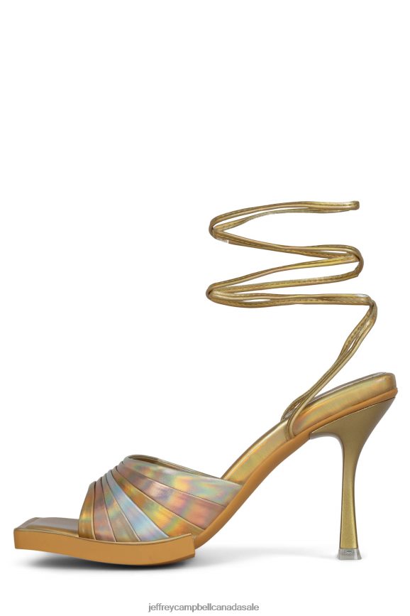 CARRIED Women Gold Multi PLRNJH1607 Jeffrey Campbell Heeled Sandal