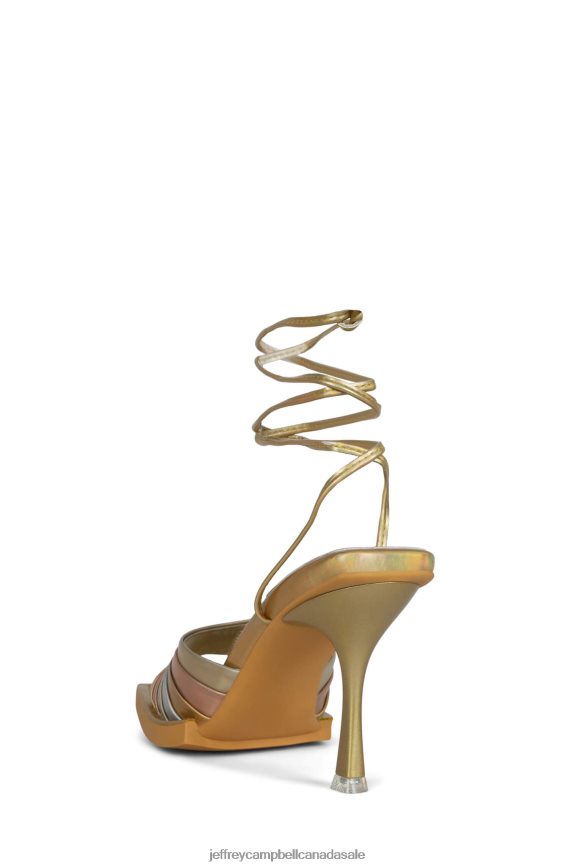 CARRIED Women Gold Multi PLRNJH1607 Jeffrey Campbell Heeled Sandal