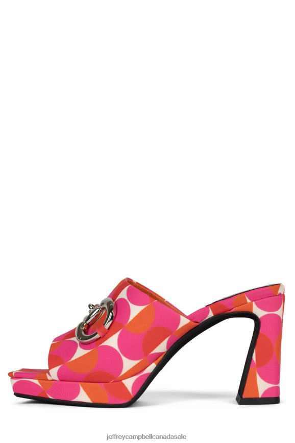 CAVIAR-BT Women Pink Red Multi PLRNJH1551 Jeffrey Campbell Heeled Sandal