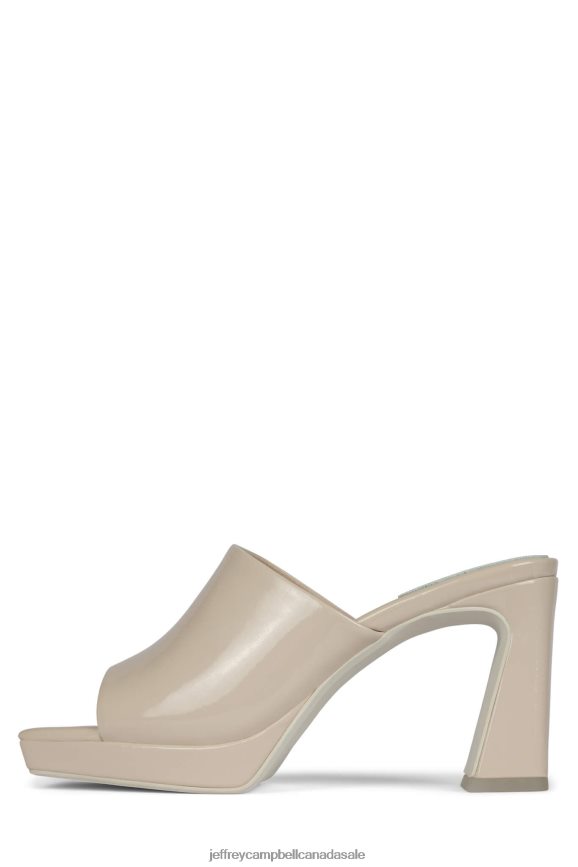 CAVIAR Women Ivory Crinkle Patent PLRNJH1619 Jeffrey Campbell Heeled Sandal