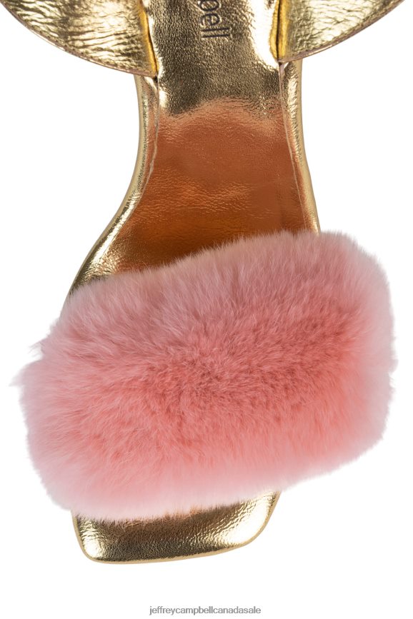 CHARMER Women Gold Pink PLRNJH1517 Jeffrey Campbell Heeled Sandal
