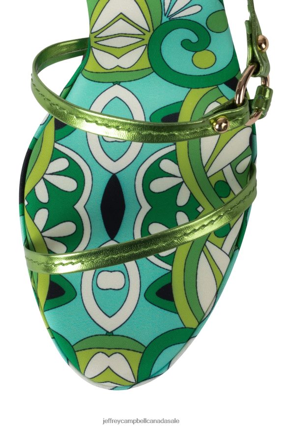 CURIOSITY Women Green Multi Green PLRNJH1434 Jeffrey Campbell Heeled Sandal