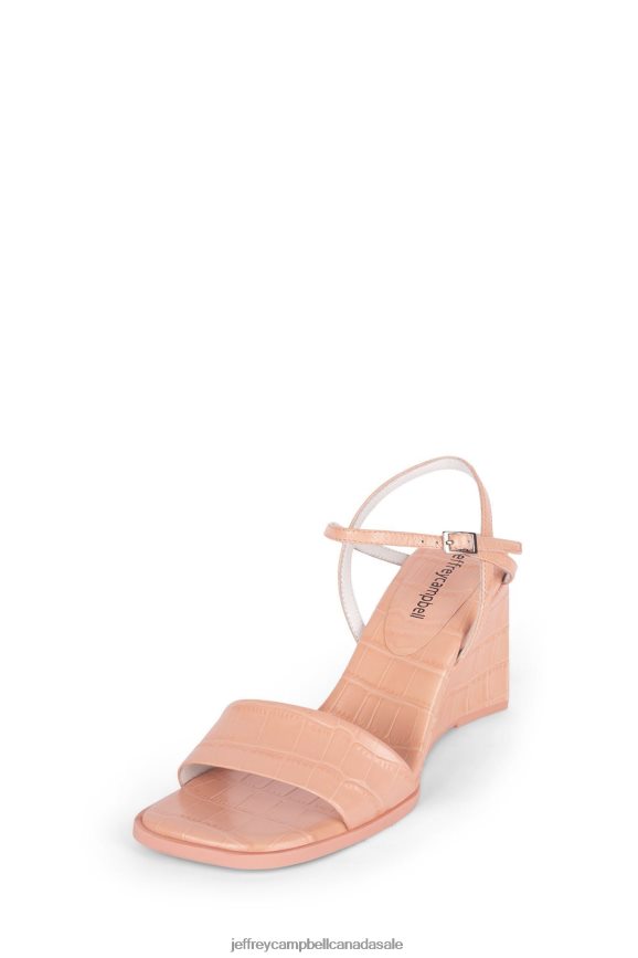 CUTIE-2 Women Peach Croco PLRNJH1591 Jeffrey Campbell Heeled Sandal