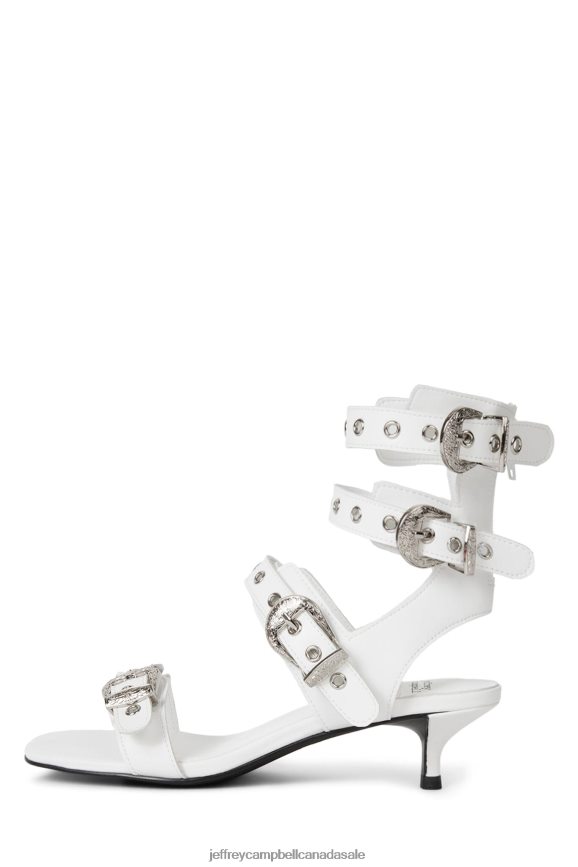 ECLECTICA Women White Silver PLRNJH227 Jeffrey Campbell Heeled Sandal
