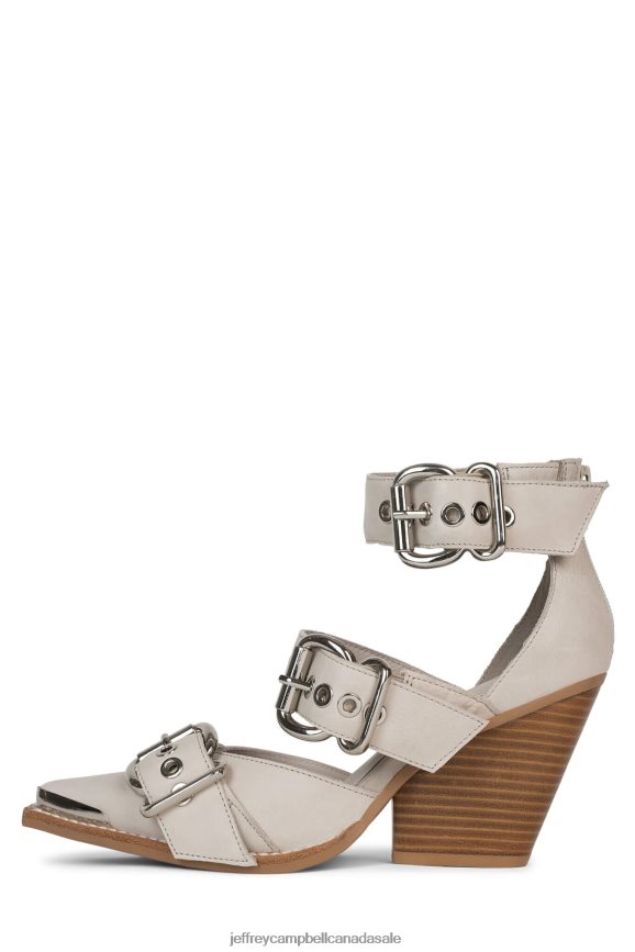 EMILIA Women Ivory Silver PLRNJH52 Jeffrey Campbell Heeled Sandal