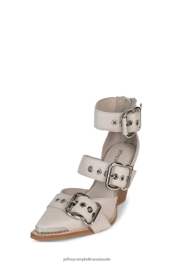 EMILIA Women Ivory Silver PLRNJH52 Jeffrey Campbell Heeled Sandal