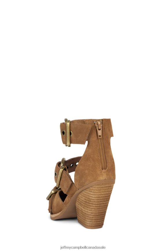 EMILIA Women Tan Suede PLRNJH53 Jeffrey Campbell Heeled Sandal