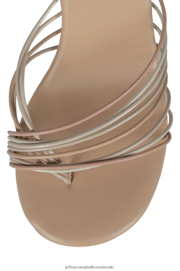 ENNUIT Women Natural Combo PLRNJH1594 Jeffrey Campbell Heeled Sandal