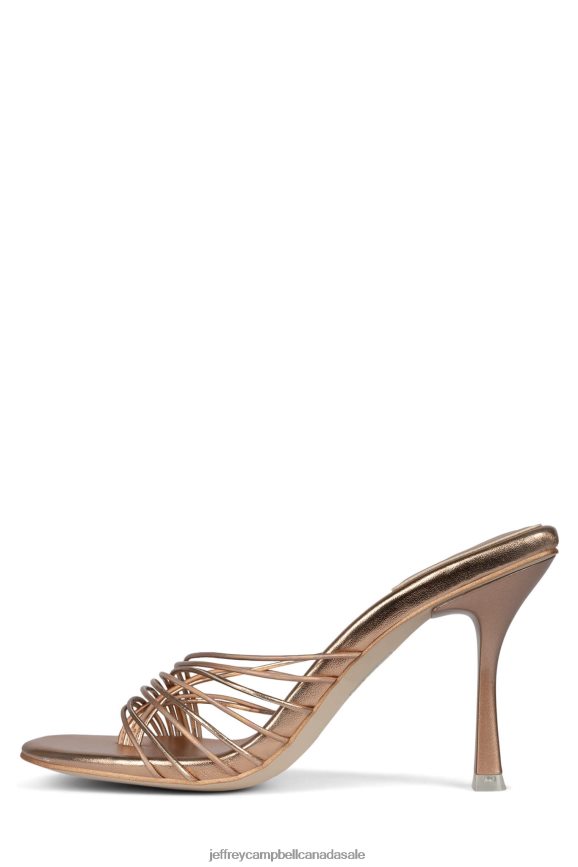 ENNUIT Women Rose Gold Combo PLRNJH1593 Jeffrey Campbell Heeled Sandal