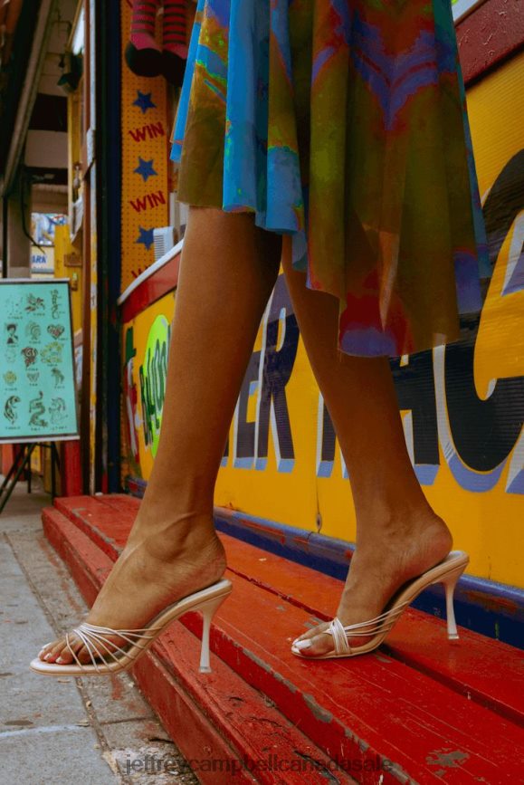 ENNUIT Women Rose Gold Combo PLRNJH1593 Jeffrey Campbell Heeled Sandal