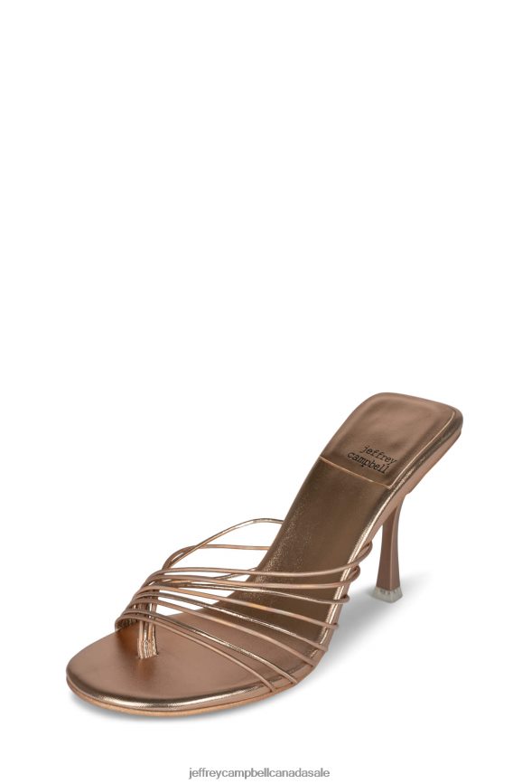 ENNUIT Women Rose Gold Combo PLRNJH1593 Jeffrey Campbell Heeled Sandal