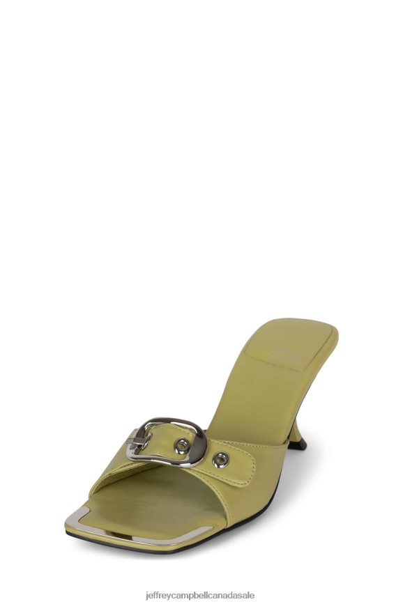FASTEN-UP Women Green Silver PLRNJH1488 Jeffrey Campbell Heeled Sandal