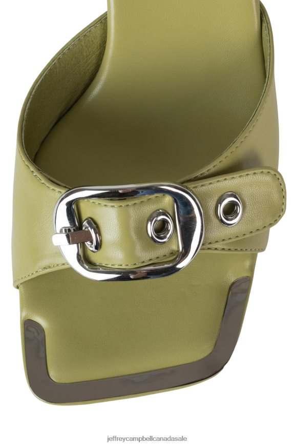 FASTEN-UP Women Green Silver PLRNJH1488 Jeffrey Campbell Heeled Sandal