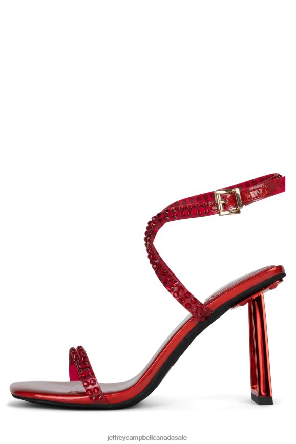 FAVORED Women Red Combo PLRNJH1507 Jeffrey Campbell Heeled Sandal