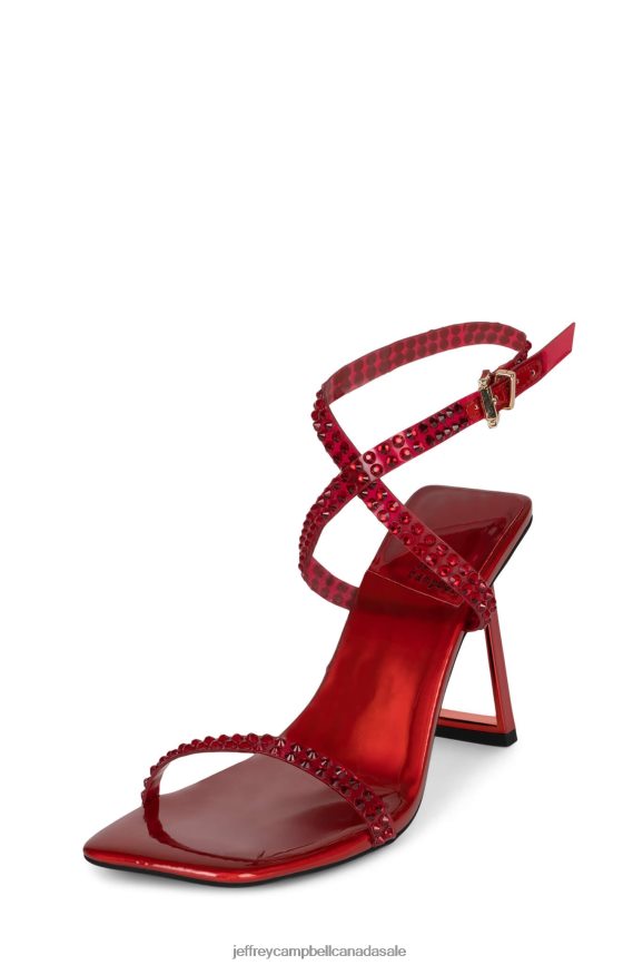 FAVORED Women Red Combo PLRNJH1507 Jeffrey Campbell Heeled Sandal